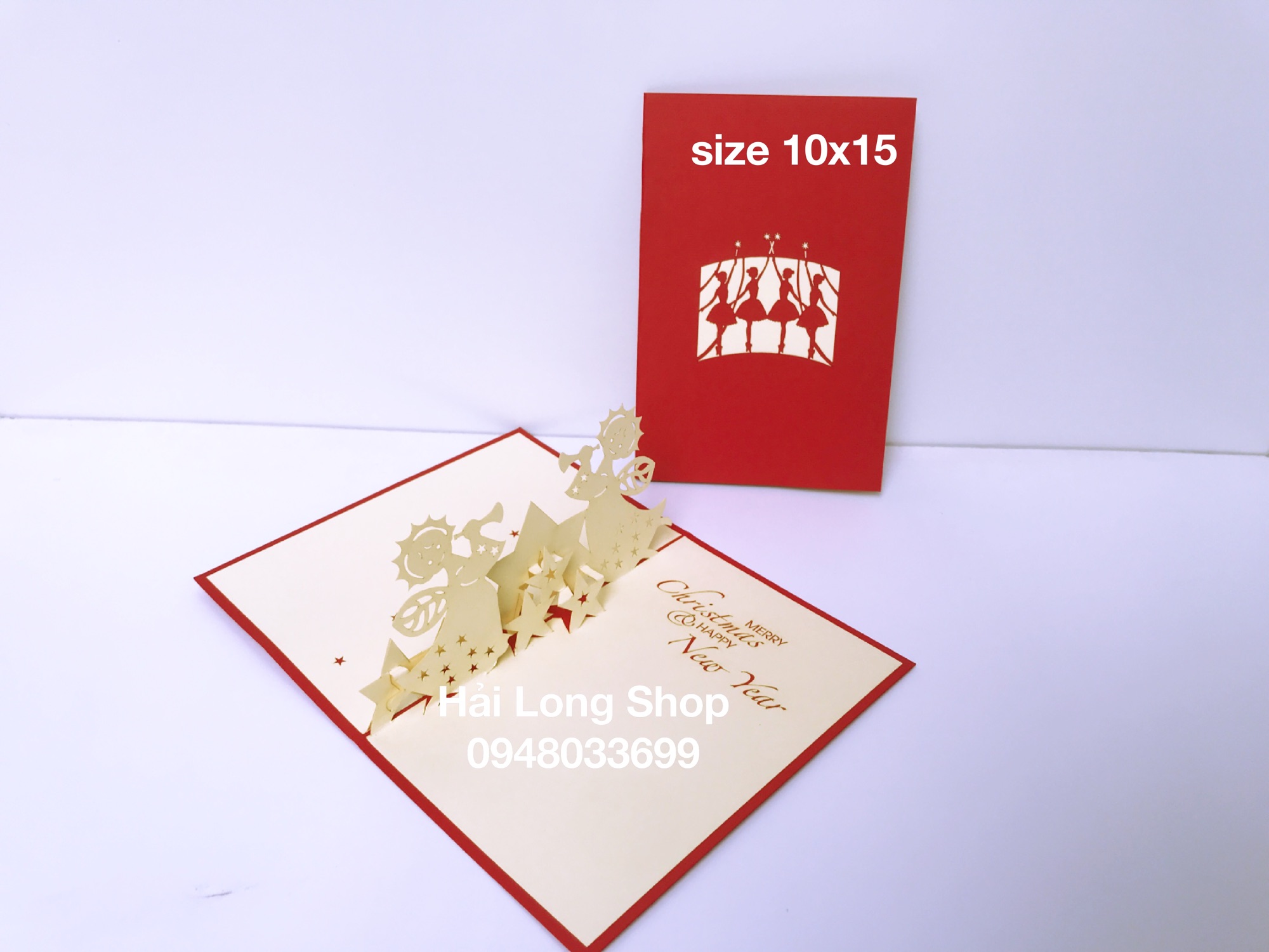 Thiên Thần 2 ( ngôi sao ) - Noel- Thiệp 3D