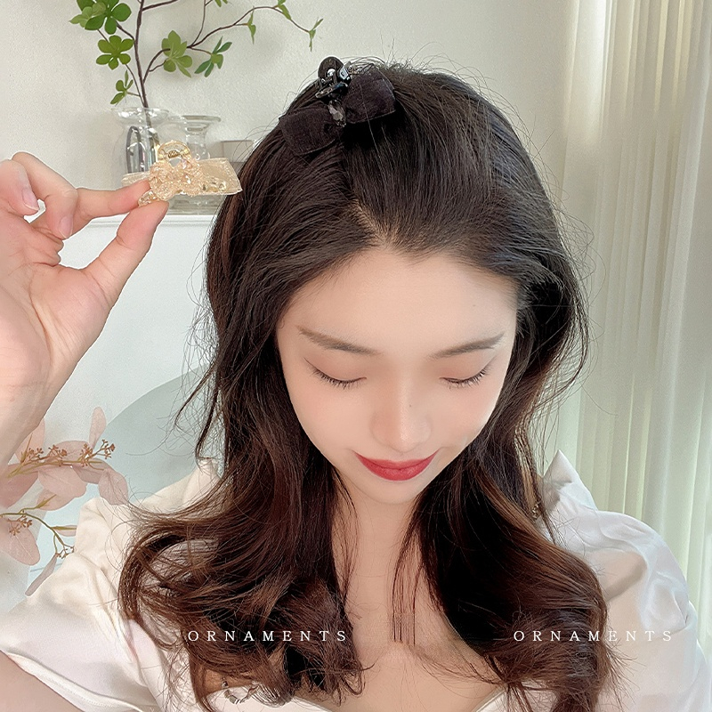 Kẹp Tóc Nơ Đính Đá Thời Trang Cho Nữ