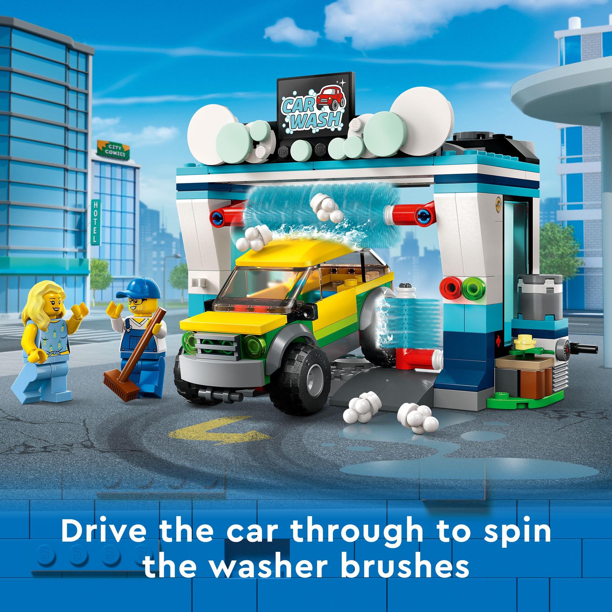 LEGO CITY 60362 Đồ chơi lắp ráp Trạm rửa xe (243 chi tiết)
