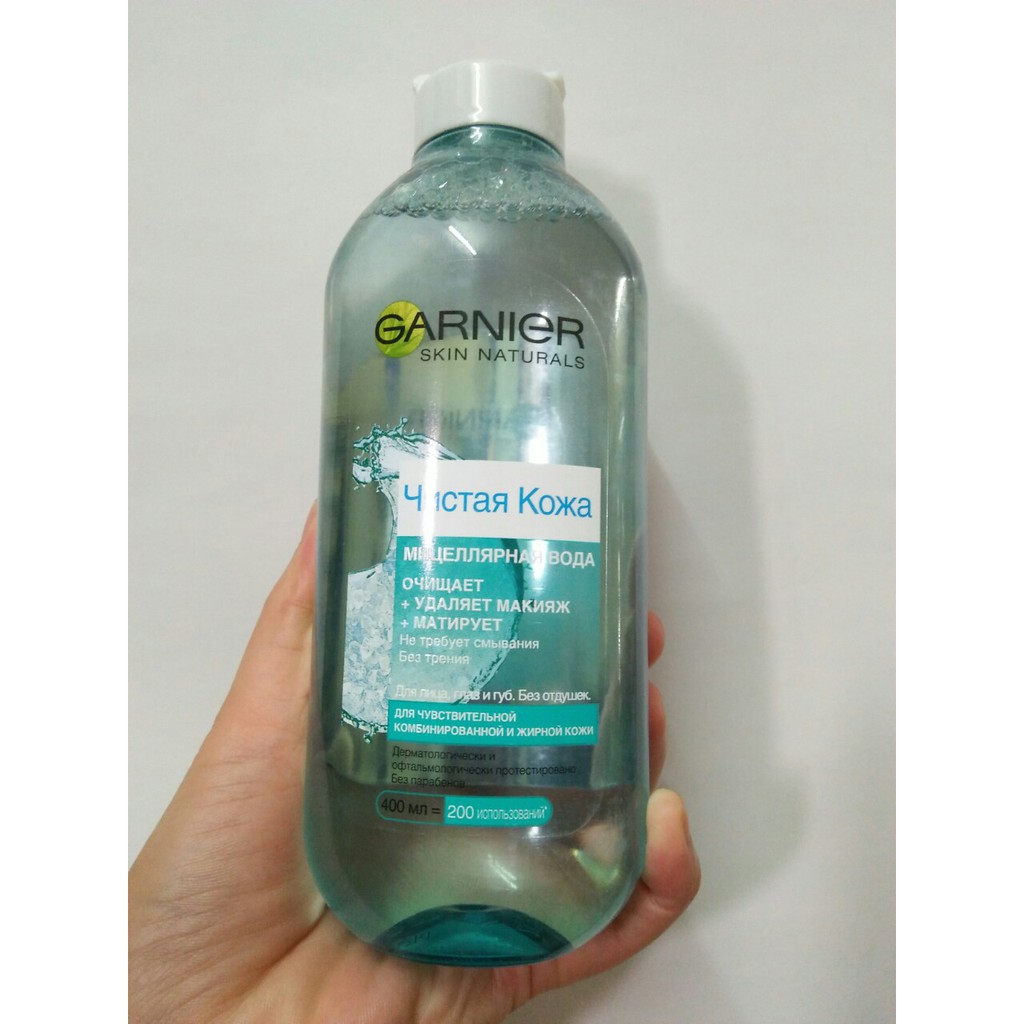 Nước tẩy trang Garnier Micellar 400ml của Nga