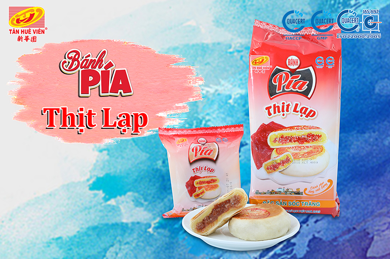 Bánh pía nhân thịt lạp Tân Huê Viên