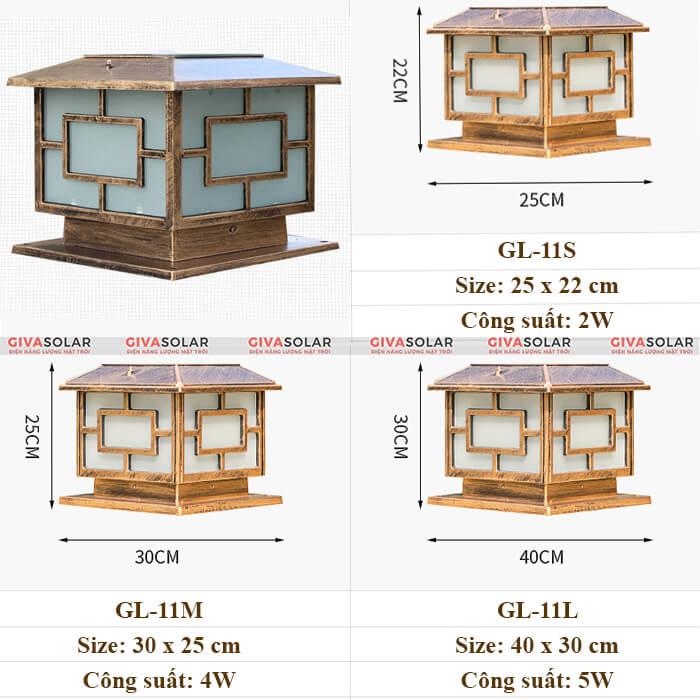 Đèn trụ cổng năng lượng mặt trời GV-GL11