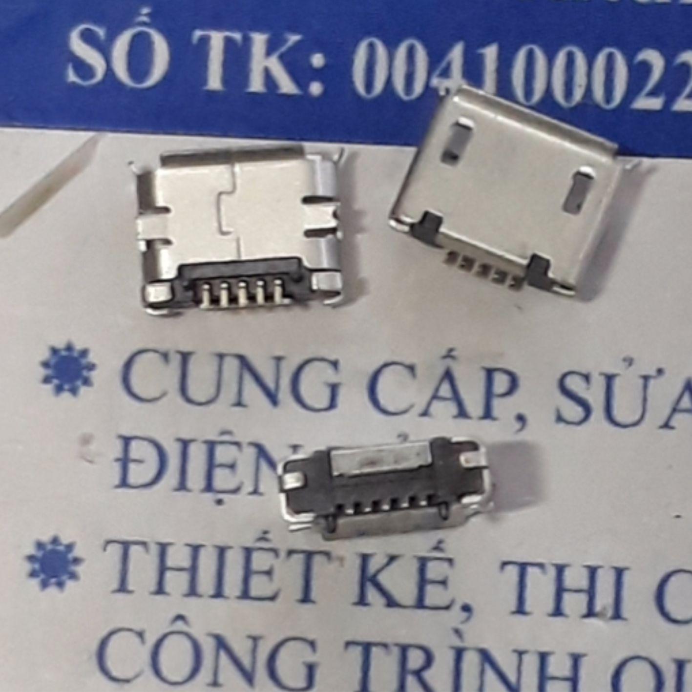 combo 20 ĐẦU JACK CẮM MicroUSB CÁI MK5P 5P, TRỤ SMD DÁN, CHÂN DÀI kde0211