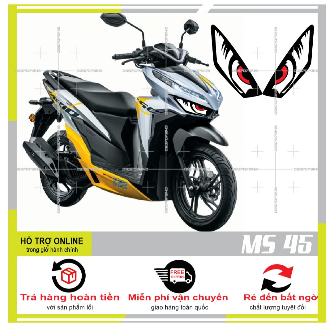 Tem dán đèn sương mù xe vario 2020 ms 45