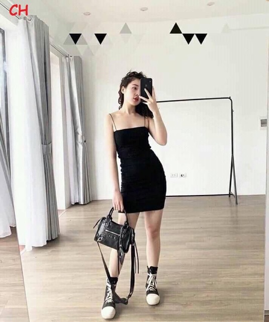 [HCM]đầm body 2 dây len