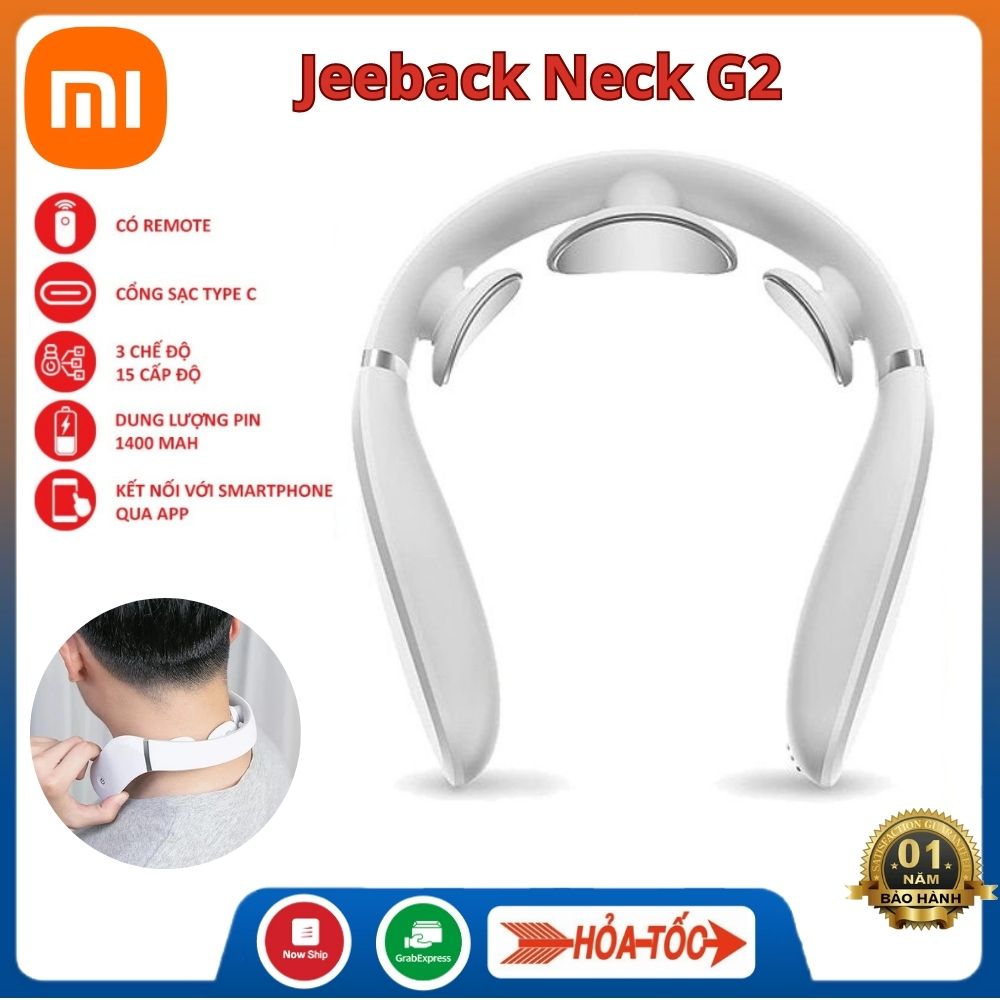 Máy massage cổ thông minh Xiaomi Jeeback Neck Massager G2 - Máy matxa cổ vai gáy đa năng xung điện - bảo hành 12 tháng