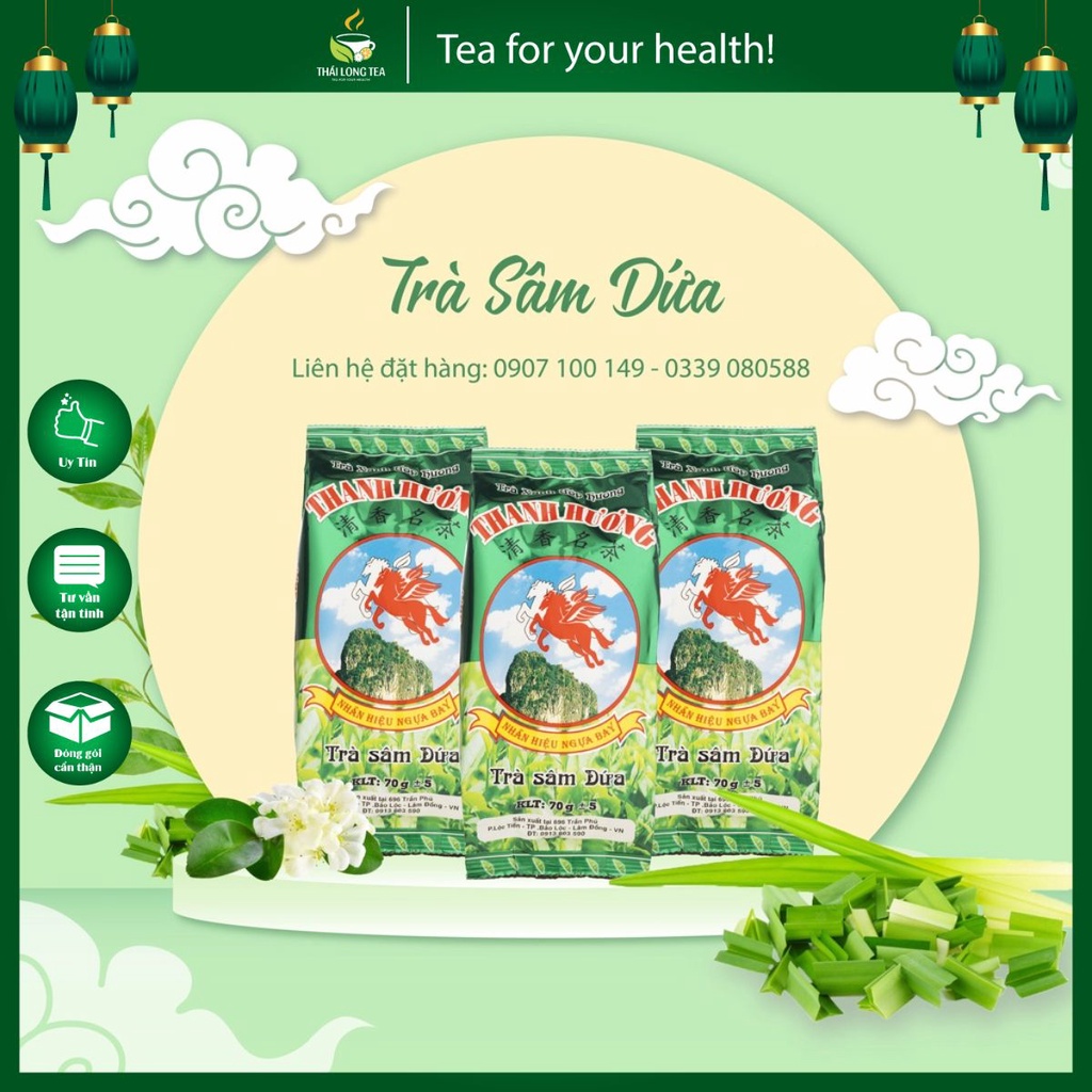 Trà thanh hương - trà sâm dứa, hương dứa gói 70g