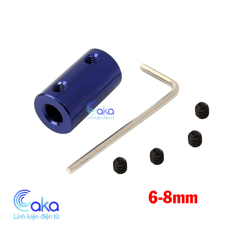 Khớp nối cứng trục động cơ 6mm sang 8mm xanh