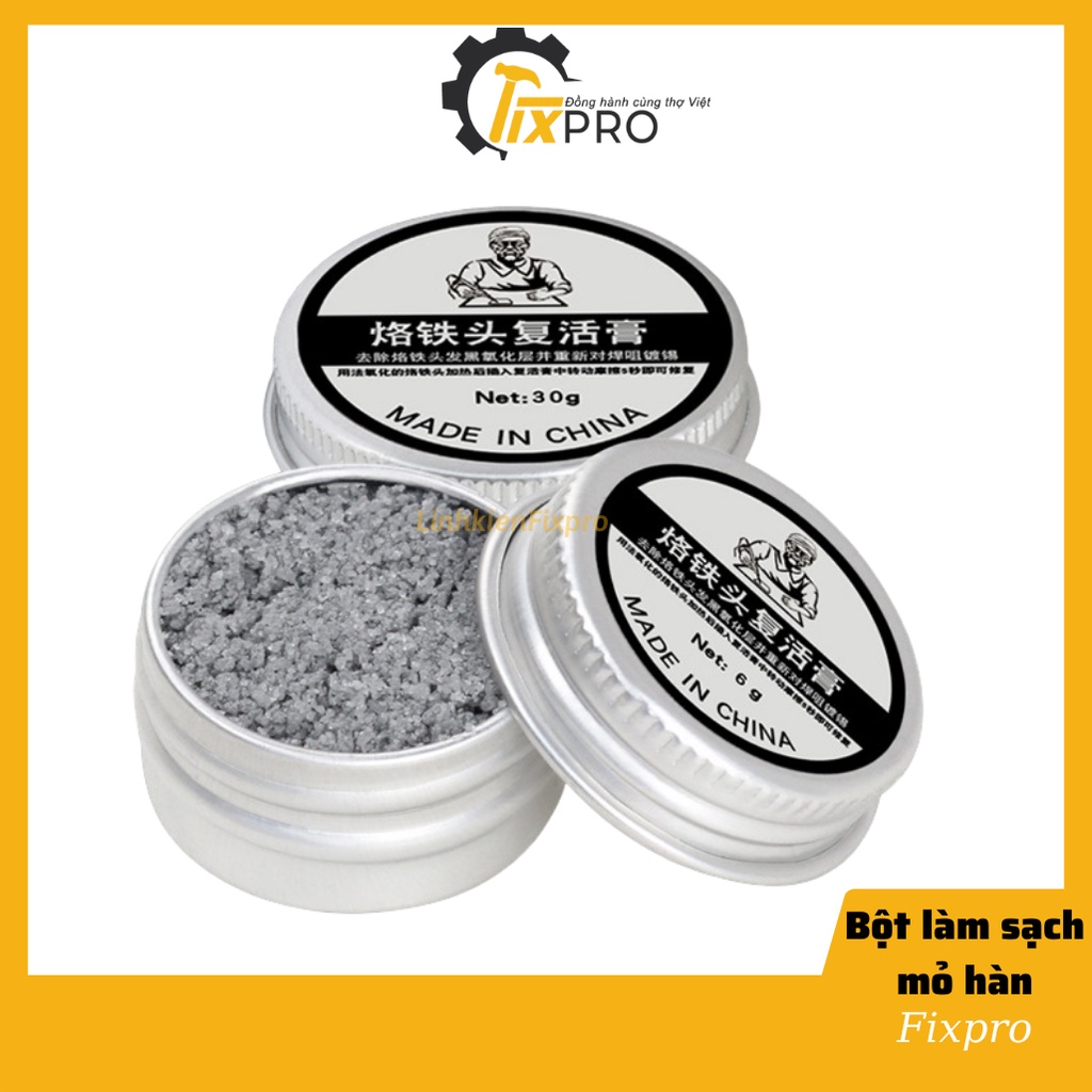 Bột làm sạch mỏ hàn phục hồi mỏ hàn thiếc 30g không chứa chì - Fixpro