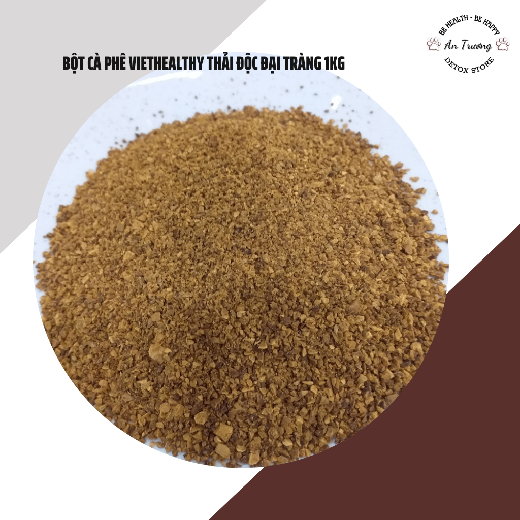 giá sốc bột cà phê nguyên chất enema viet healthy túi 1kg thải độc đại 3