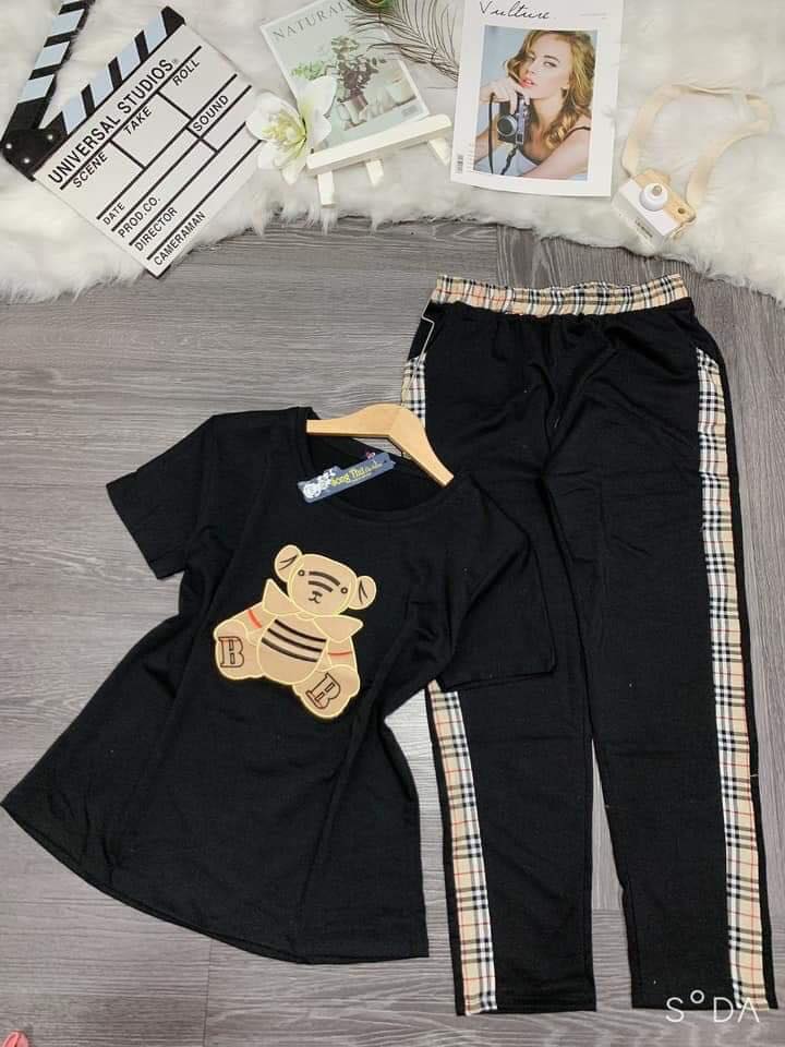[HCM]SET BỘ THỜI TRANG DÀI THIÊU HÌNH GẤU DỄ THƯƠNG