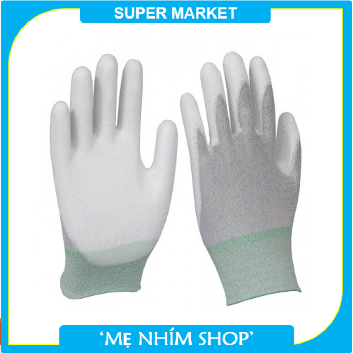 Găng tay phủ PU đầu ngón trắng - Combo 20 đôi