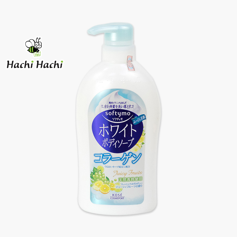 Sữa tắm trắng da Collagen Kose Softymo 600ml - Hachi Hachi Japan Shop