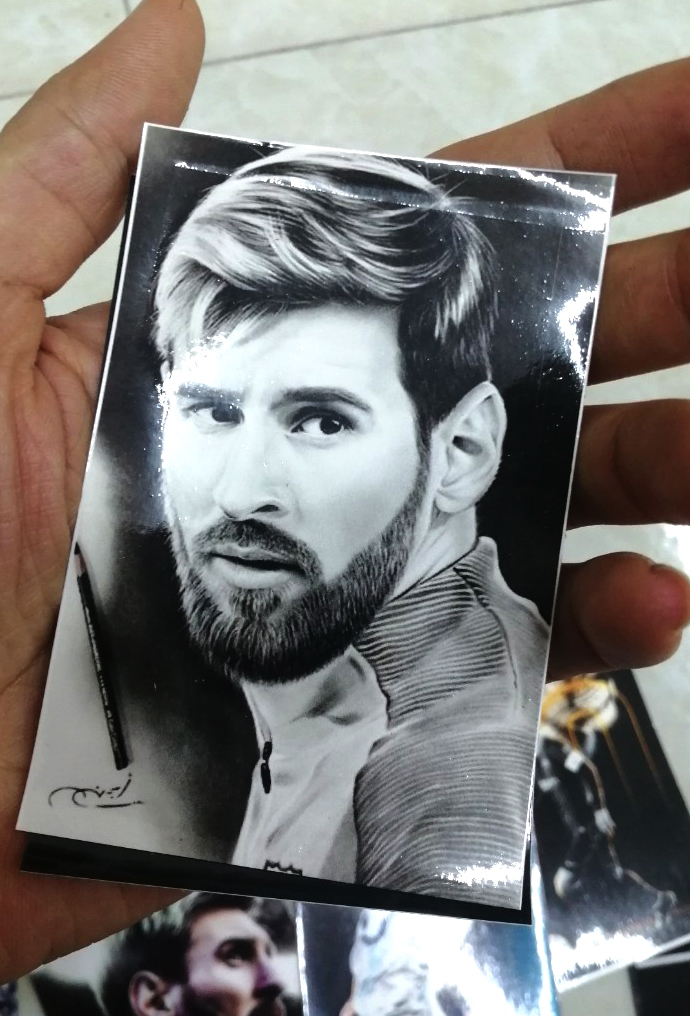 20 ảnh dán tường size nhỏ Messi Ronaldo