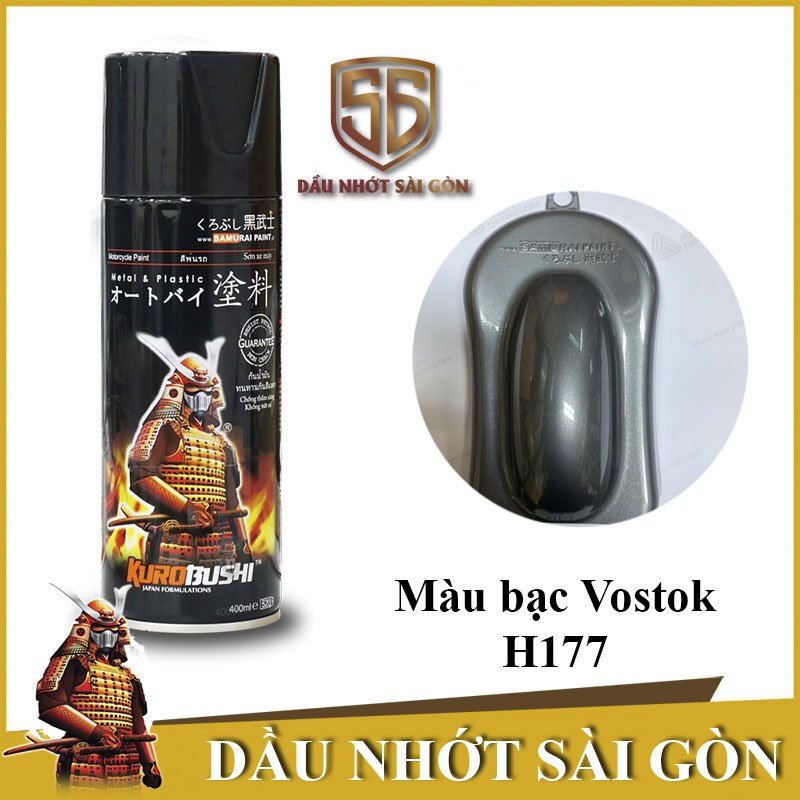 Sơn xịt samurai h177 màu xám đậm - h177