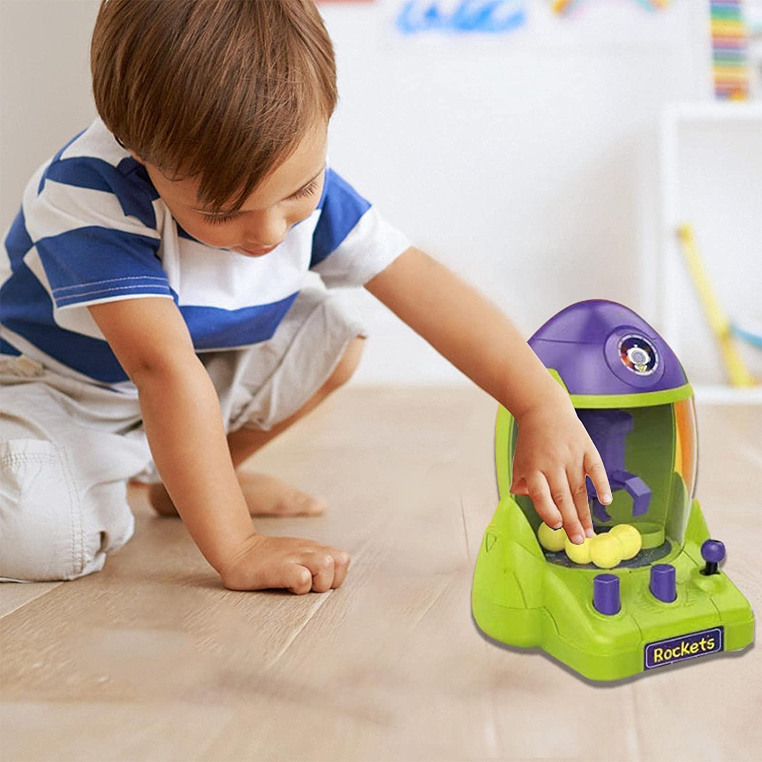 Đồ Chơi Máy Gắp Bóng Tên Lửa Mini Để Bàn Cho Bé
