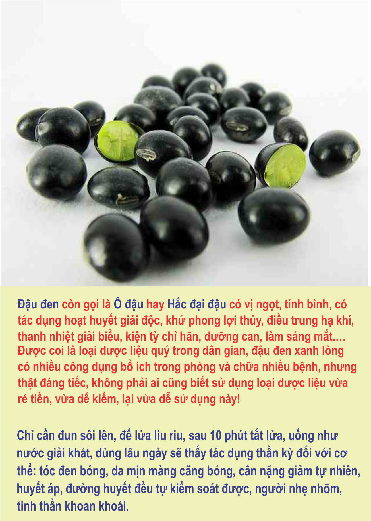 Trà đậu đen xanh lòng rang sẵn ( túi 01 kg)
