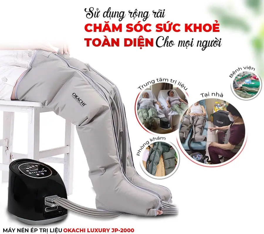 [HCM]Máy nén ép suy giãn tĩnh mạch OKACHI LUXURY JP-2000