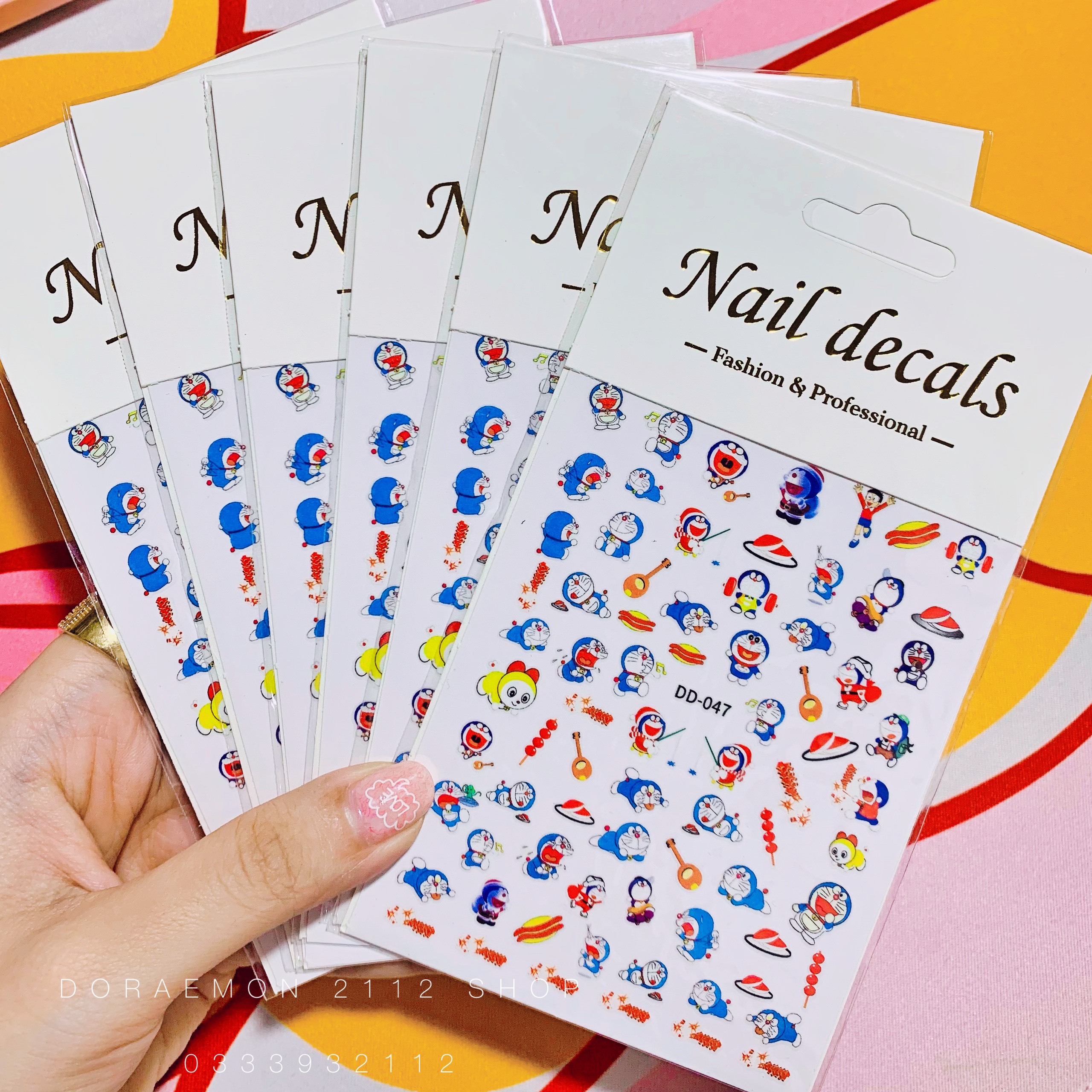 Sticker dán móng - Hình dán móng Doraemon dễ thương