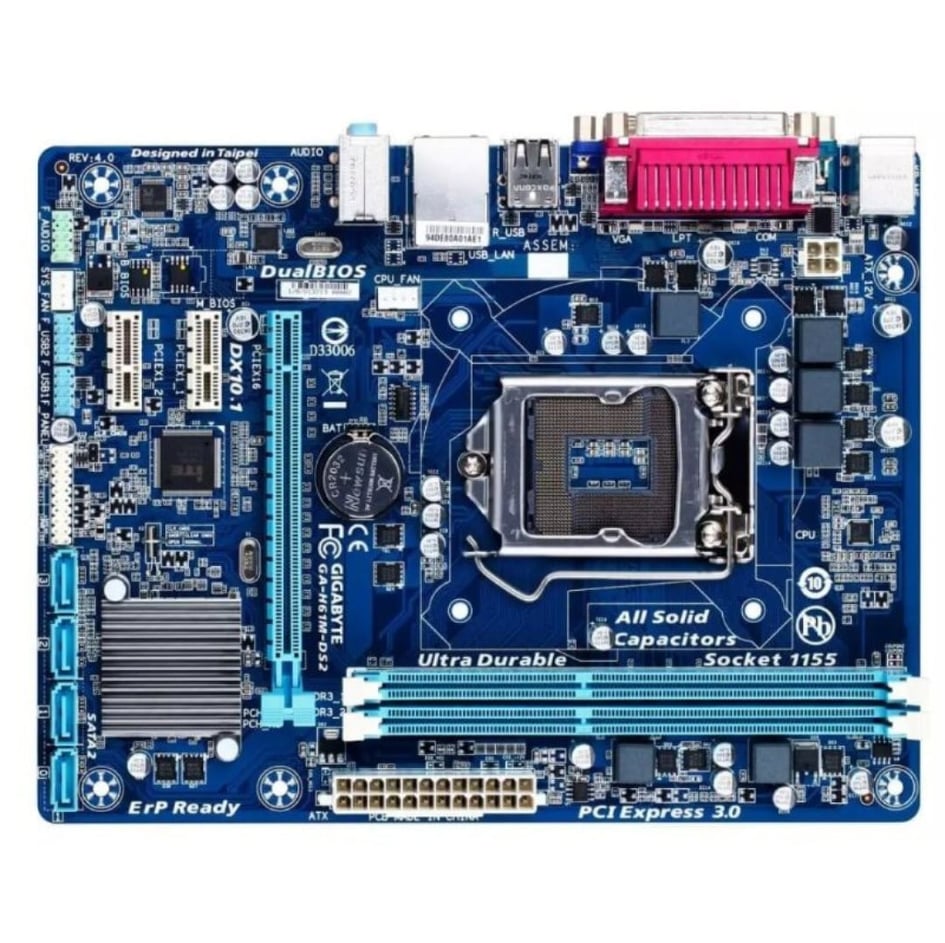Combo main gigabyte h61 +core i5