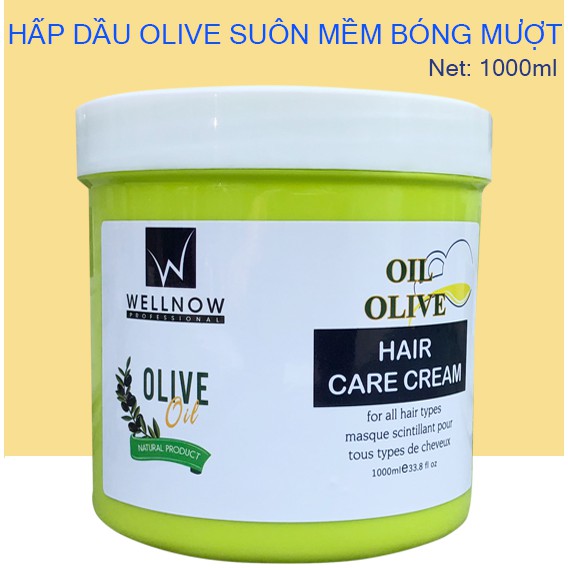 KEM Ủ TÓC HẤP DẦU TINH CHẤT OLIVE OIL WELLNOW 1000ML