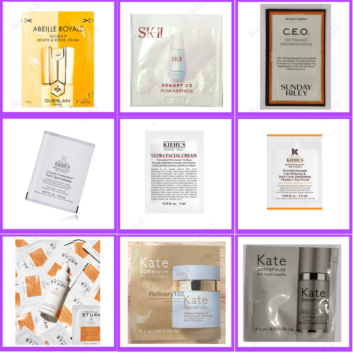 Dưỡng da các hãng dạng gói sample dùng thử