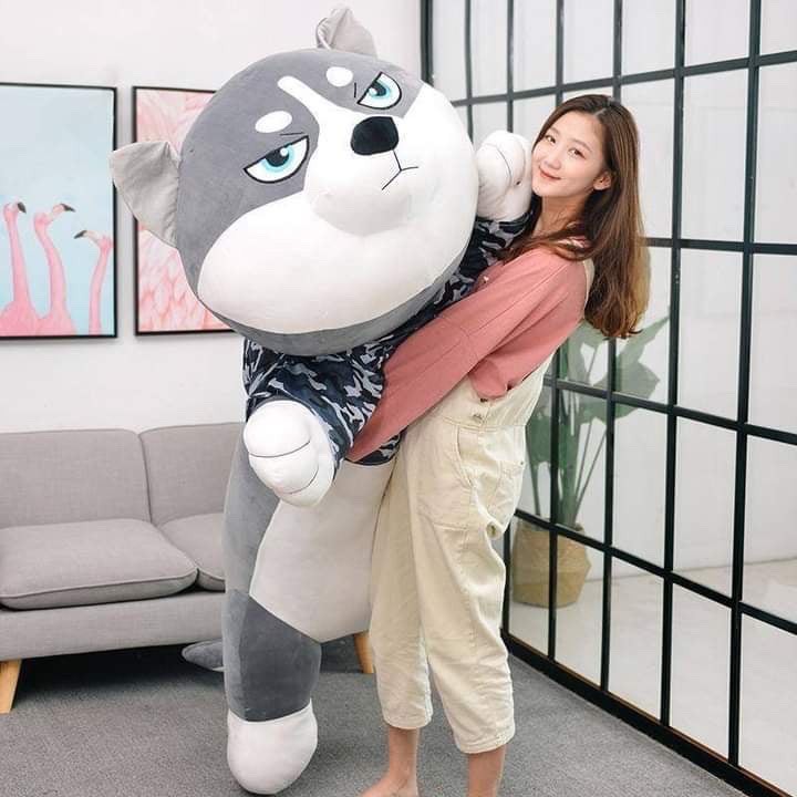 Chó Husky Nhồi Bông Mặt Ngáo Siêu Đẹp