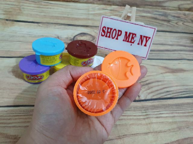 [HCM]Bộ 6 hộp đất nặn bột nặn từ bột mì an toàn cho bé