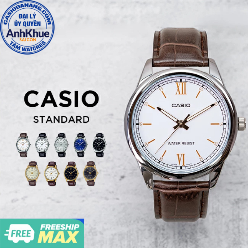 Đồng hồ nam dây da Casio Standard Anh Khuê MTP-V005 Series