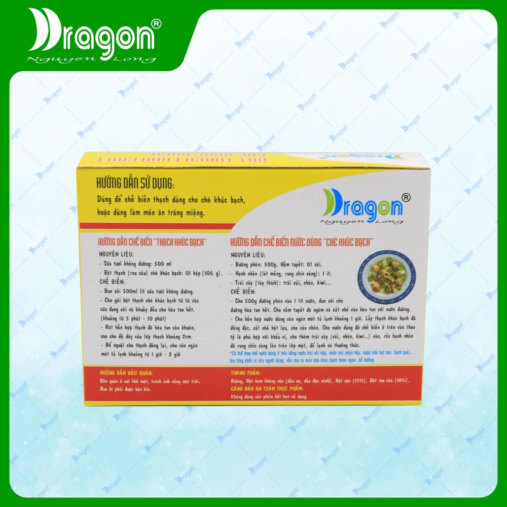 Bột Thạch Chè Khúc Bạch Sữa Tươi Dragon 106g