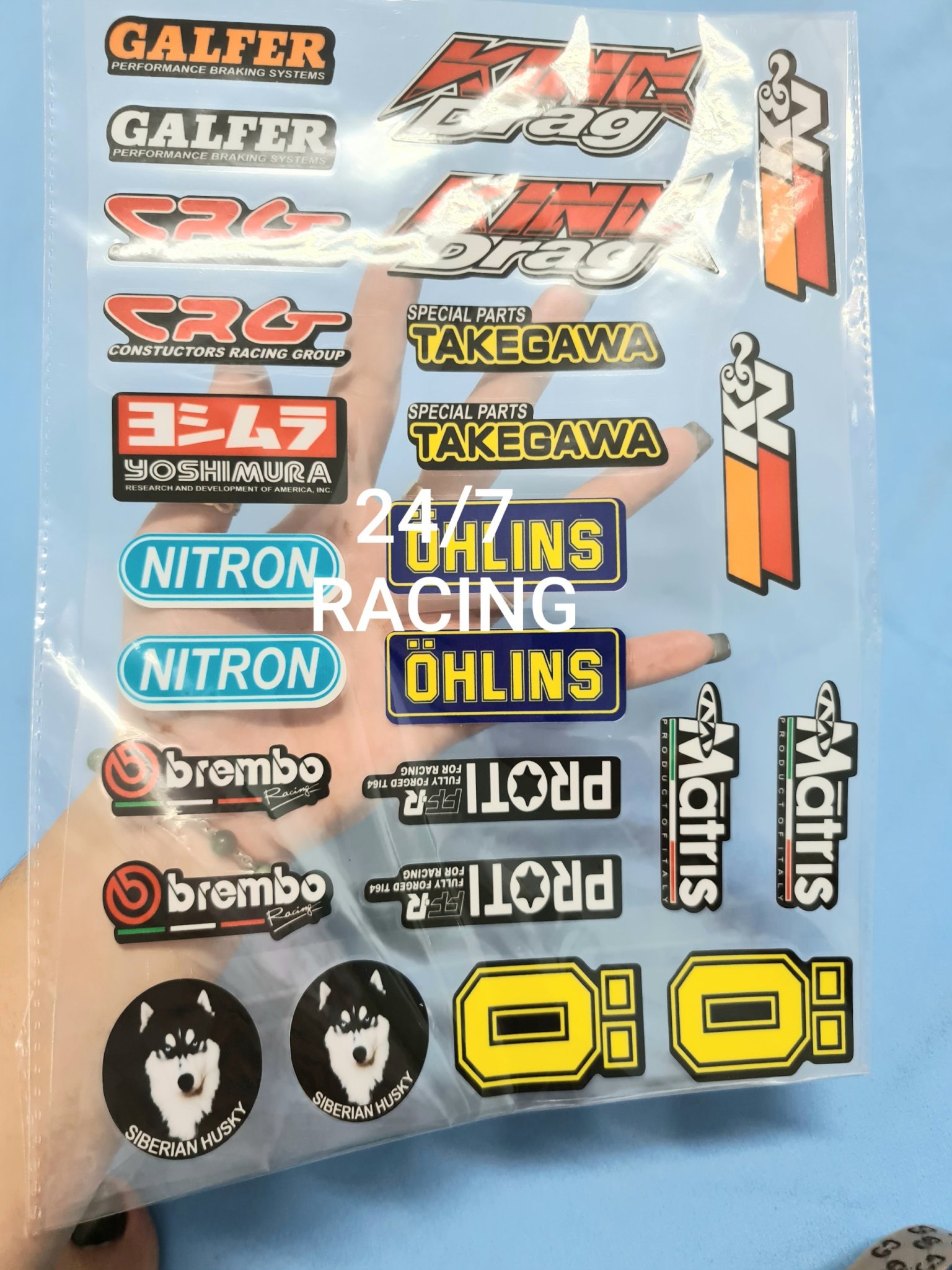 Bộ tem Decal dán xe máy, xe đạp, điện thoại.....