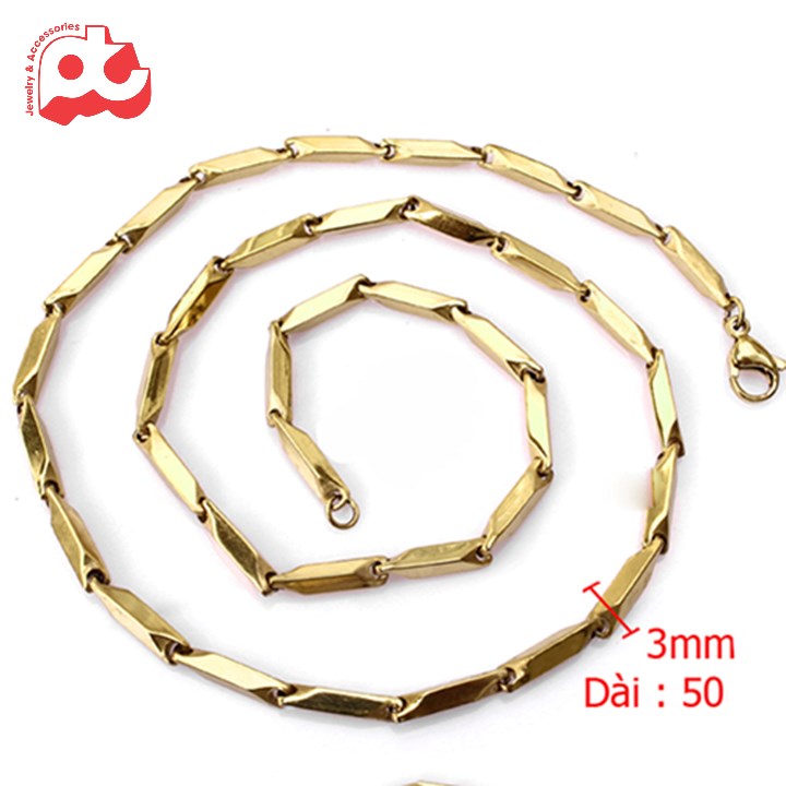 Dây chuyền inox nam cá tính cá tính không đen tại HCM 3mm trangsuctitanpt TTDCNA31