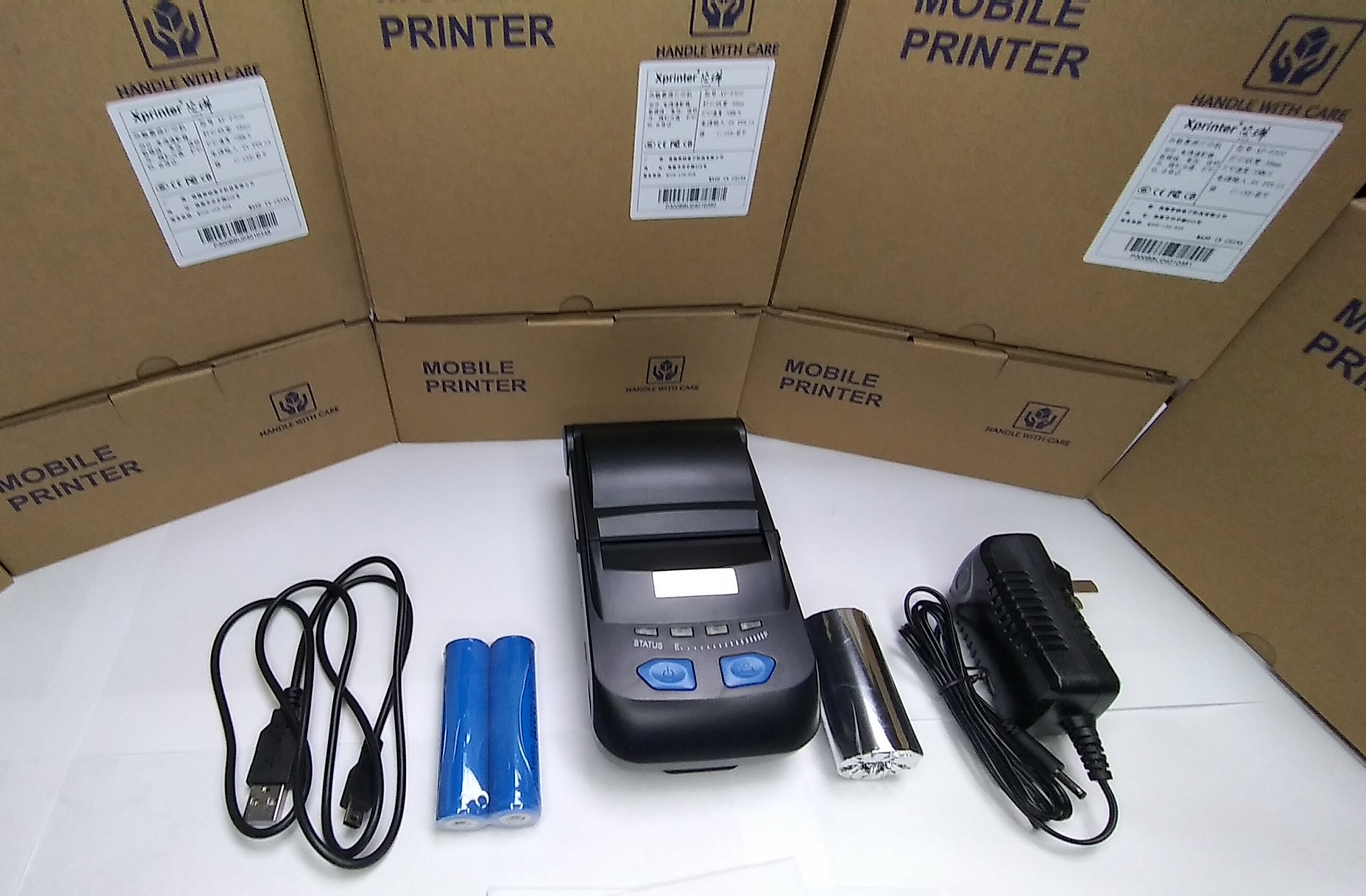 Máy in hóa đơn nhiệt mini Xprinter XP-P300 (k58, Bluetooth, di động, máy tính)
