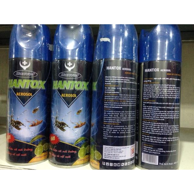 Xịt muỗi HANTOX Aerosol (Hương chanh/Hương ngàn hoa)- chai 600ml