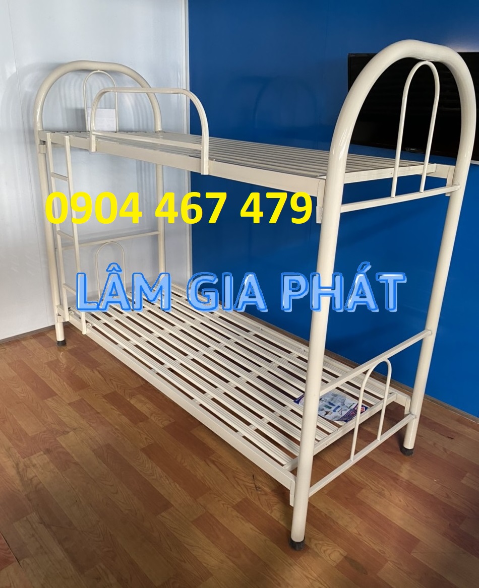Giường 2 tầng sắt tròn từ 80cm trở lên mới - giường dùng nhà ở giá xưởng