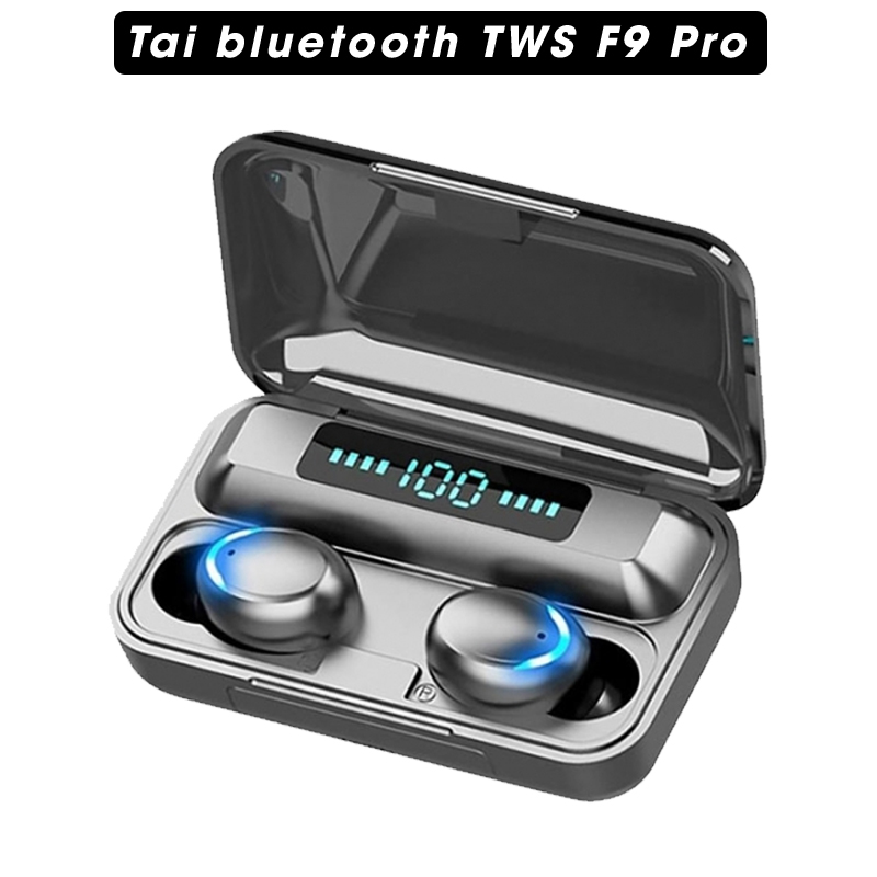 Tai Nghe Không Dây TWS F9 Pro - Bluetooth 5.0 - Nghe liên tục đến 5 tiếng - Kháng Nước Kháng Bụi - Sản Phẩm Chính Hãng