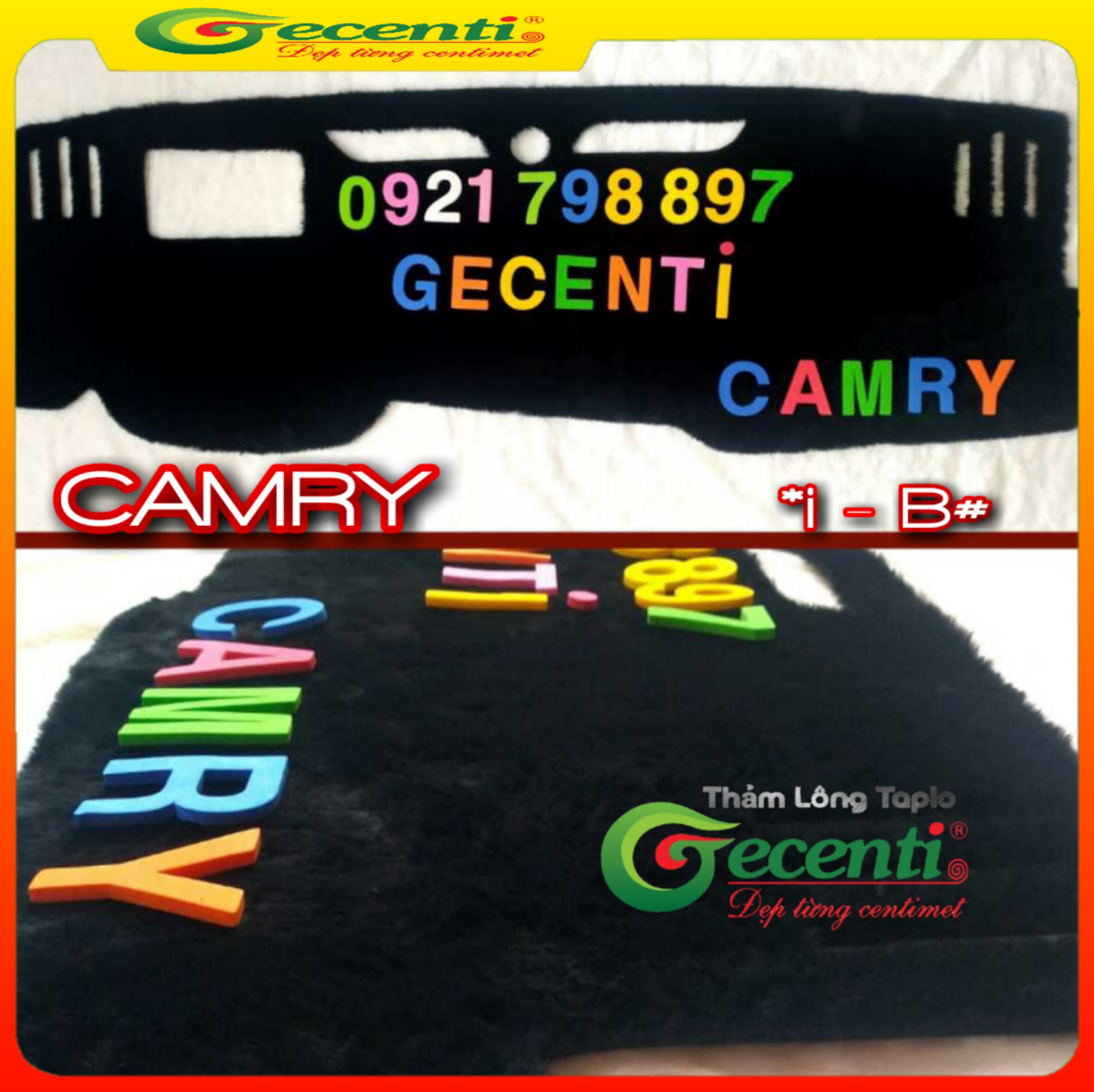 [HCM]Thảm taplo lông thú cao cấp CAMRY-Thương hiệu GECENTI