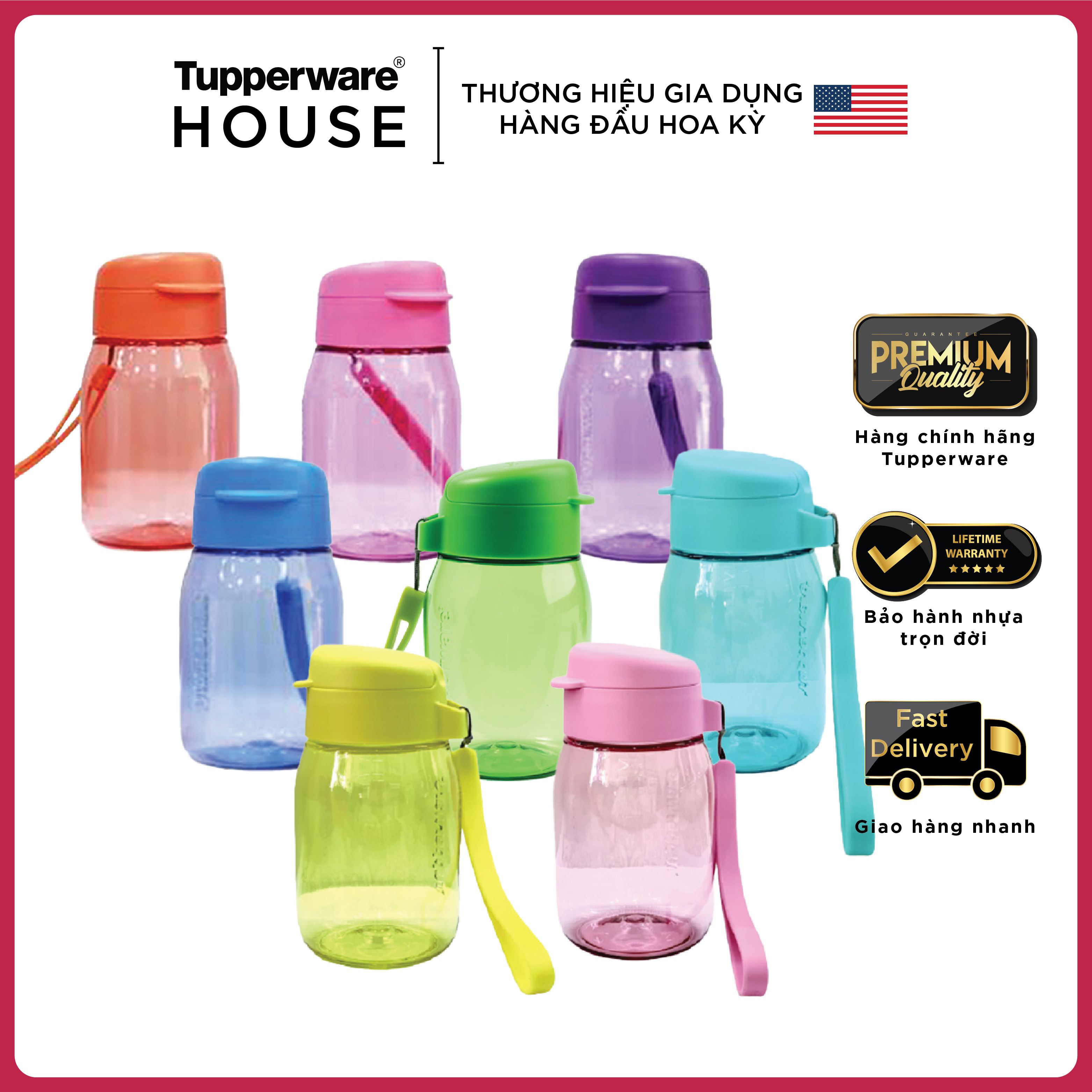 Bình nước Tupperware Mini Lohas 350ml