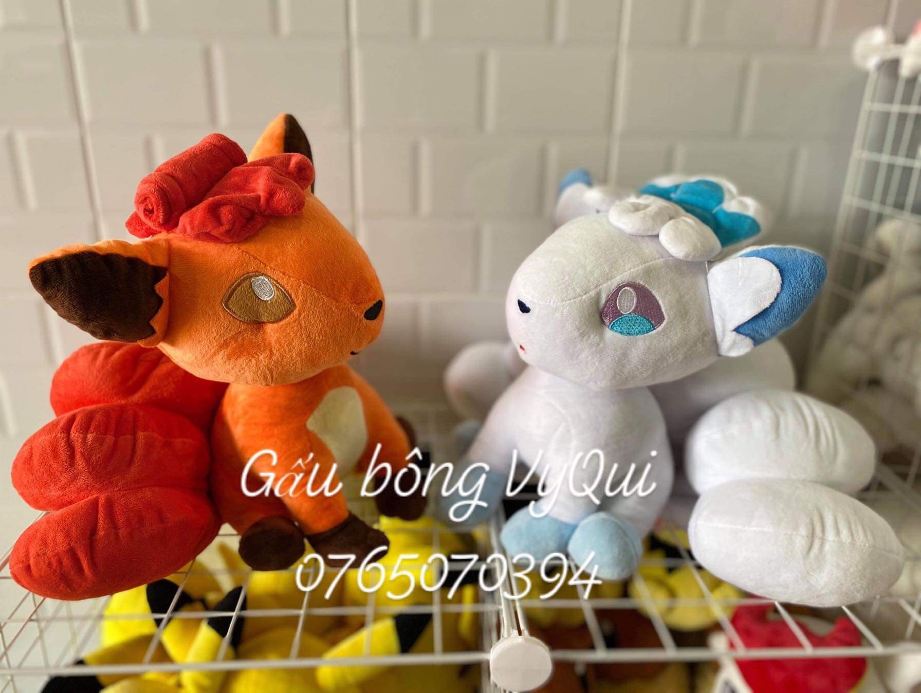 [HCM]Gấu bông Pokemon cáo 6 đuôi Vulpix lửa size to