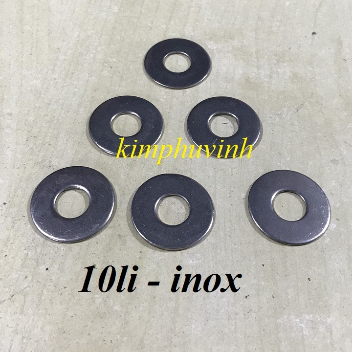 50 cái - m10 vòng đệm inox - long đền 10li inox