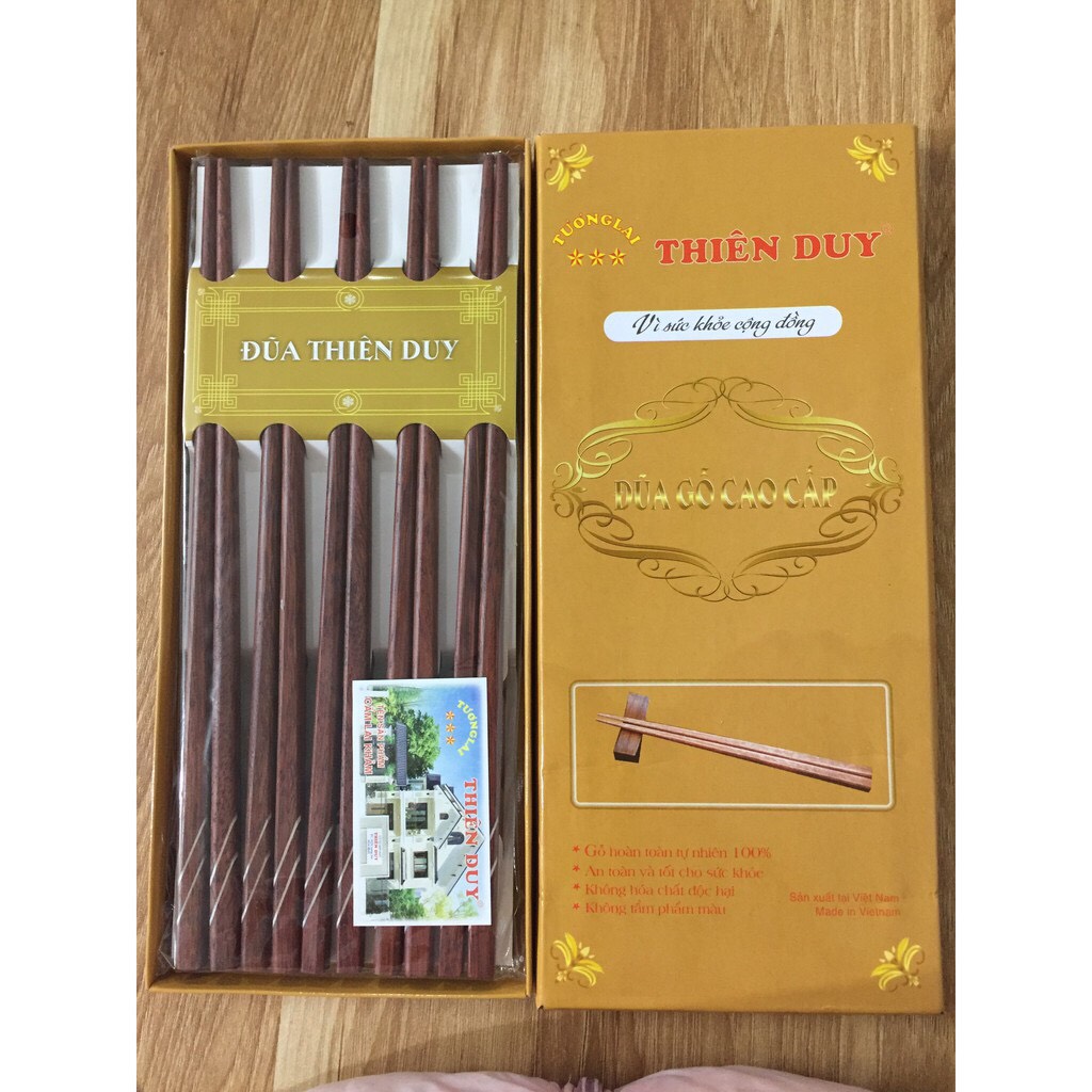 Đũa gỗ khảm cao cấp Thiên Duy