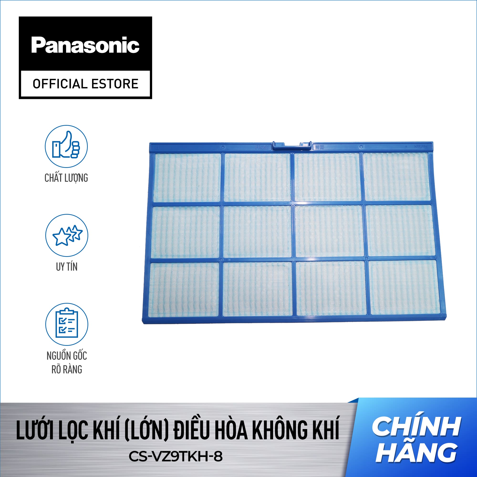 Lưới lọc Điều hòa Panasonic CS-VZ9TKH-8. Model máy đi kèm sản phẩm, KH vui lòng xem ở phần mô tả (Lưới lọc lớn, 1 Máy lạnh/ Điều hòa cần 2 lưới lọc) ACXD00-00111