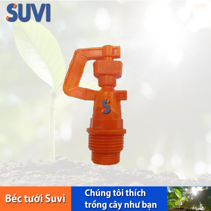 Béc tưới nhỏ hìnhchữ c màu cam ren ngoài 17-21 bb 927 c