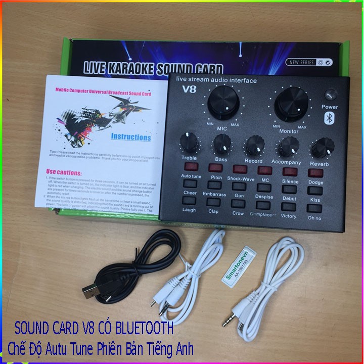 Sound card V8 có Bluetooth cực hay