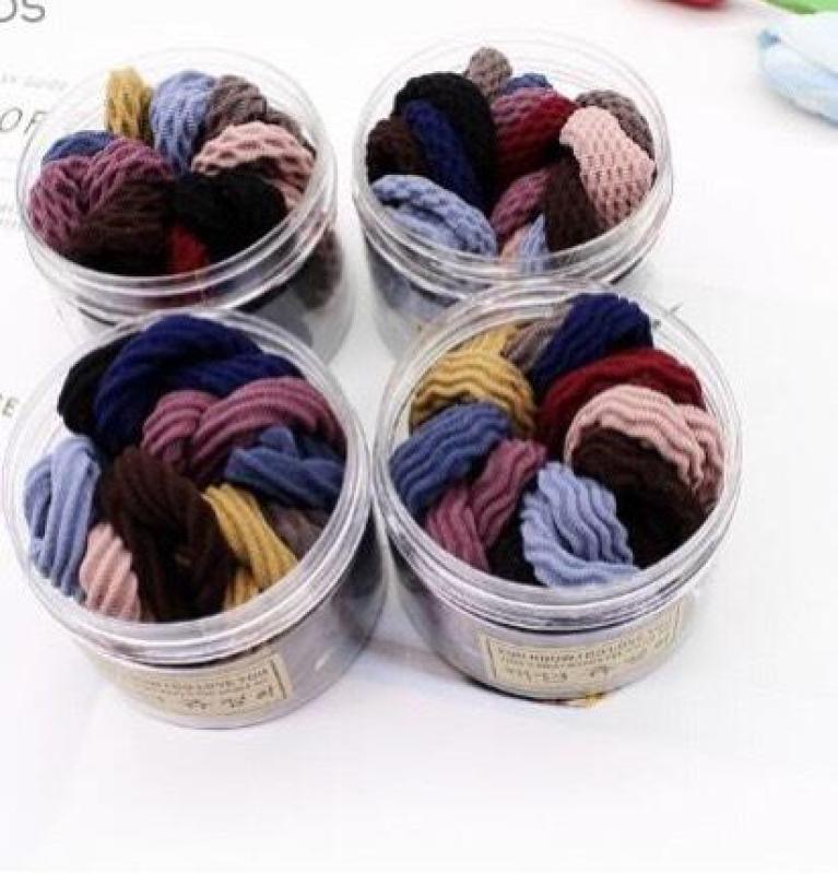 Set 20 Dây Cột Tóc Xoắn Hàn Quốc - Màu Ngẫu Nhiên tốt nhất