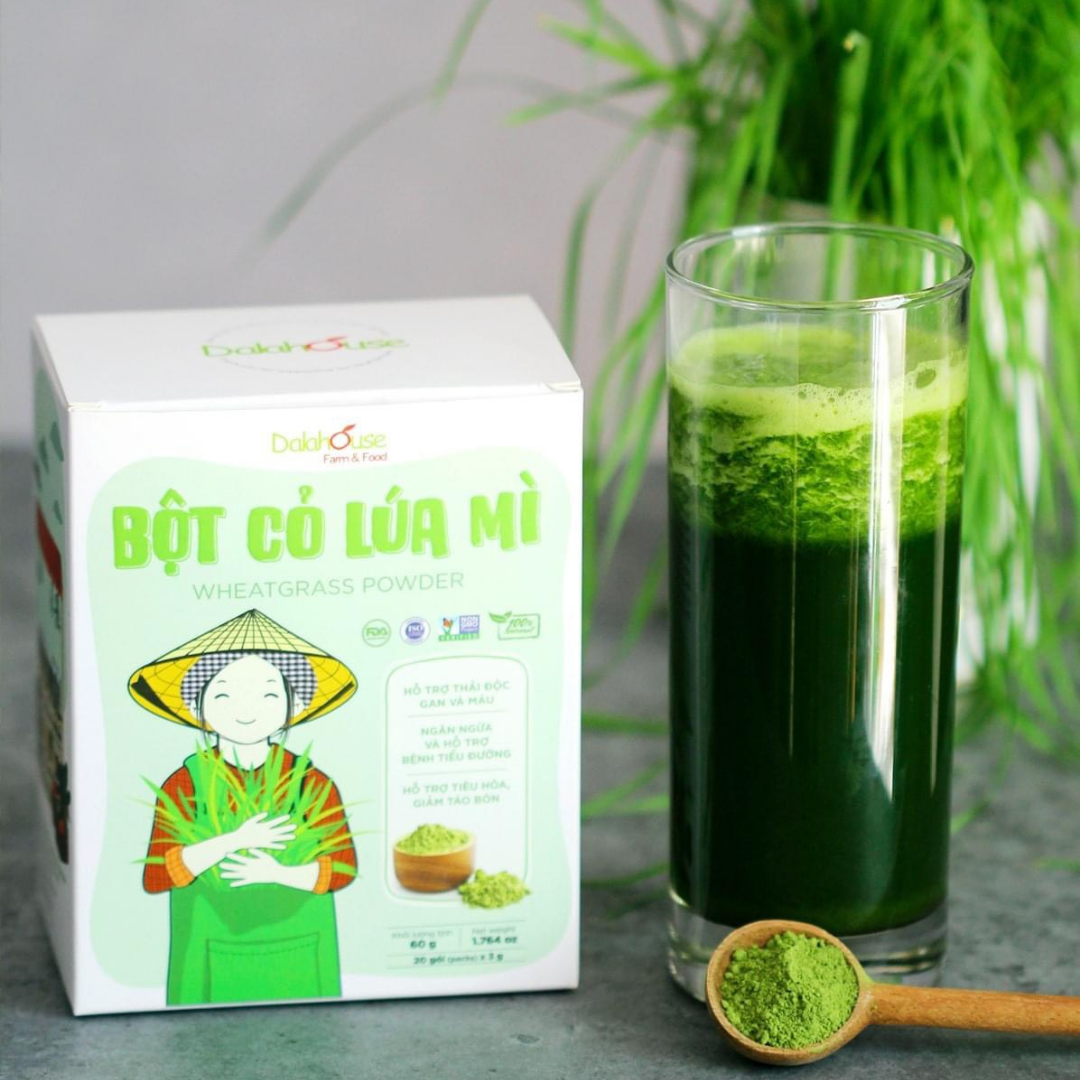 Bột Cỏ Lúa Mì Nguyên Chất Sấy Lạnh Dalahouse 60g (20 gói * 3g)