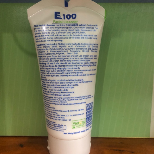 [HCM]Sửa Rửa Mặt E100 Dưa Leo 100g