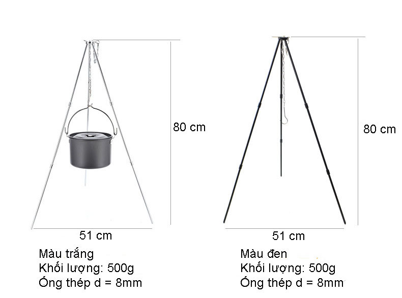 [HCM]Bộ treo nồi dã ngoại du lịch cắm trại