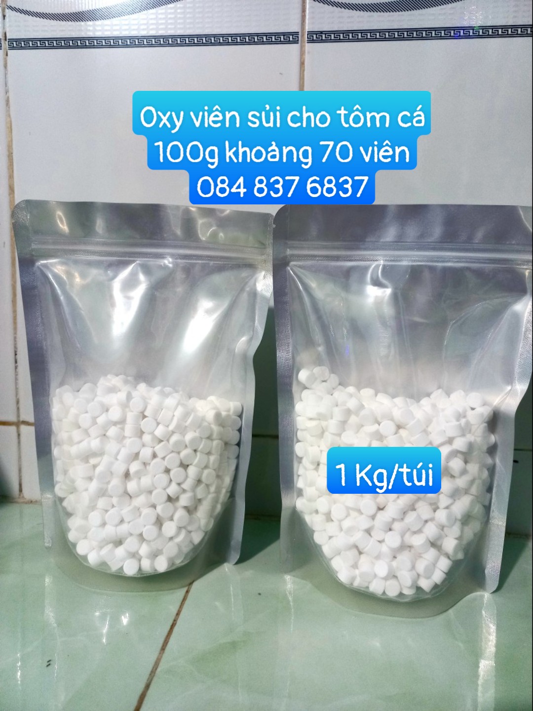 (Freeship đơn từ 49k) Bán oxy viên, 500g oxy viên cung cấp oxy cho tôm cá, viên oxy câu cá