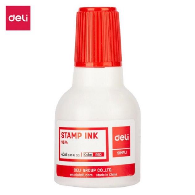 Mực Dấu Đỏ Deli 9874